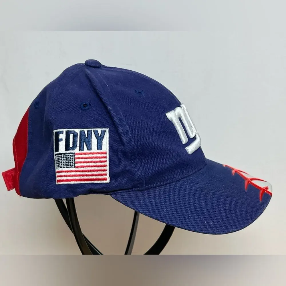 New York Giants Hat Reebok Pro Line Strap Back FDNY Raised Brim NFL Football VTG